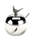 Silver Plate Jam Pot & Spoon
