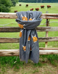 Orchid Designs - Mohair Scarf - Highland Cow
