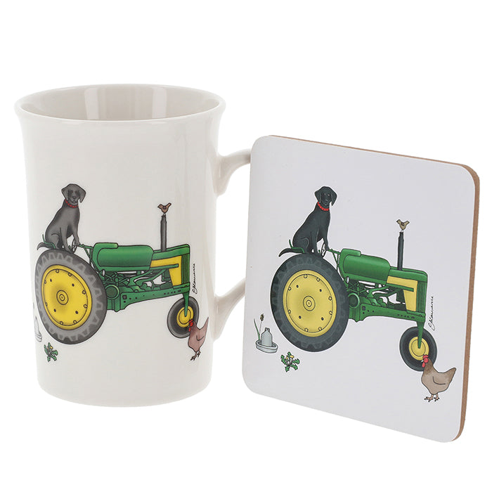 Tractor Mug &amp; Coaster